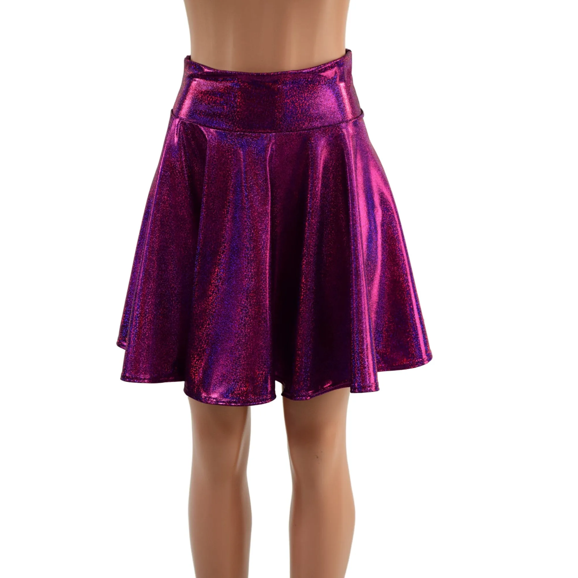 19" Fuchsia Sparkly Jewel Skater Skirt