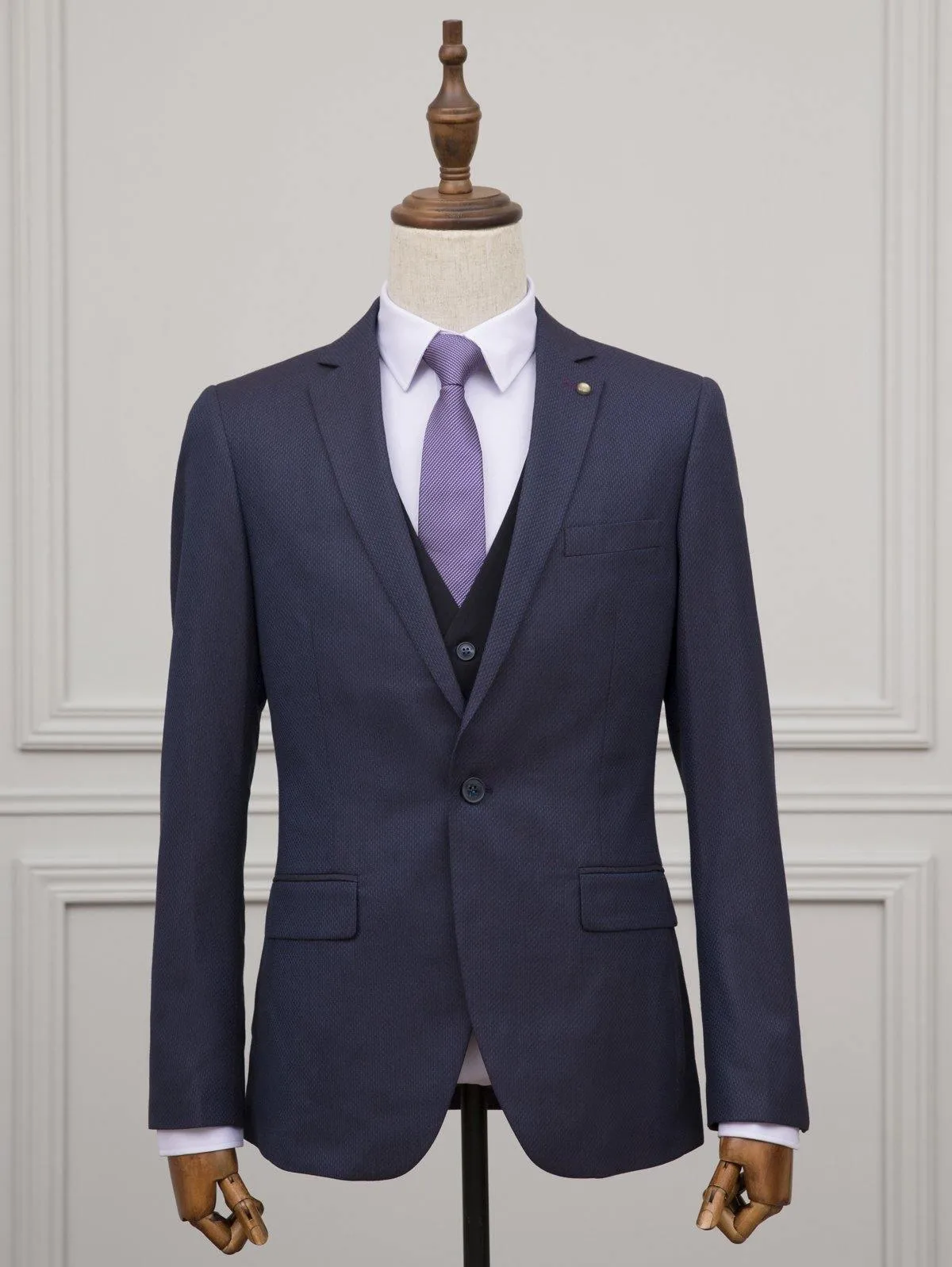 3 PIECE SUIT NAVY BLUE