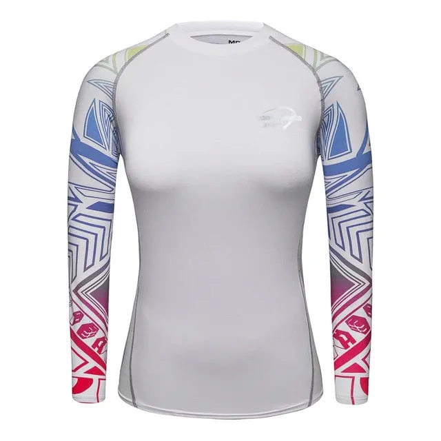 3D Print Muscle Compression Tight Long Sleeve Shirt