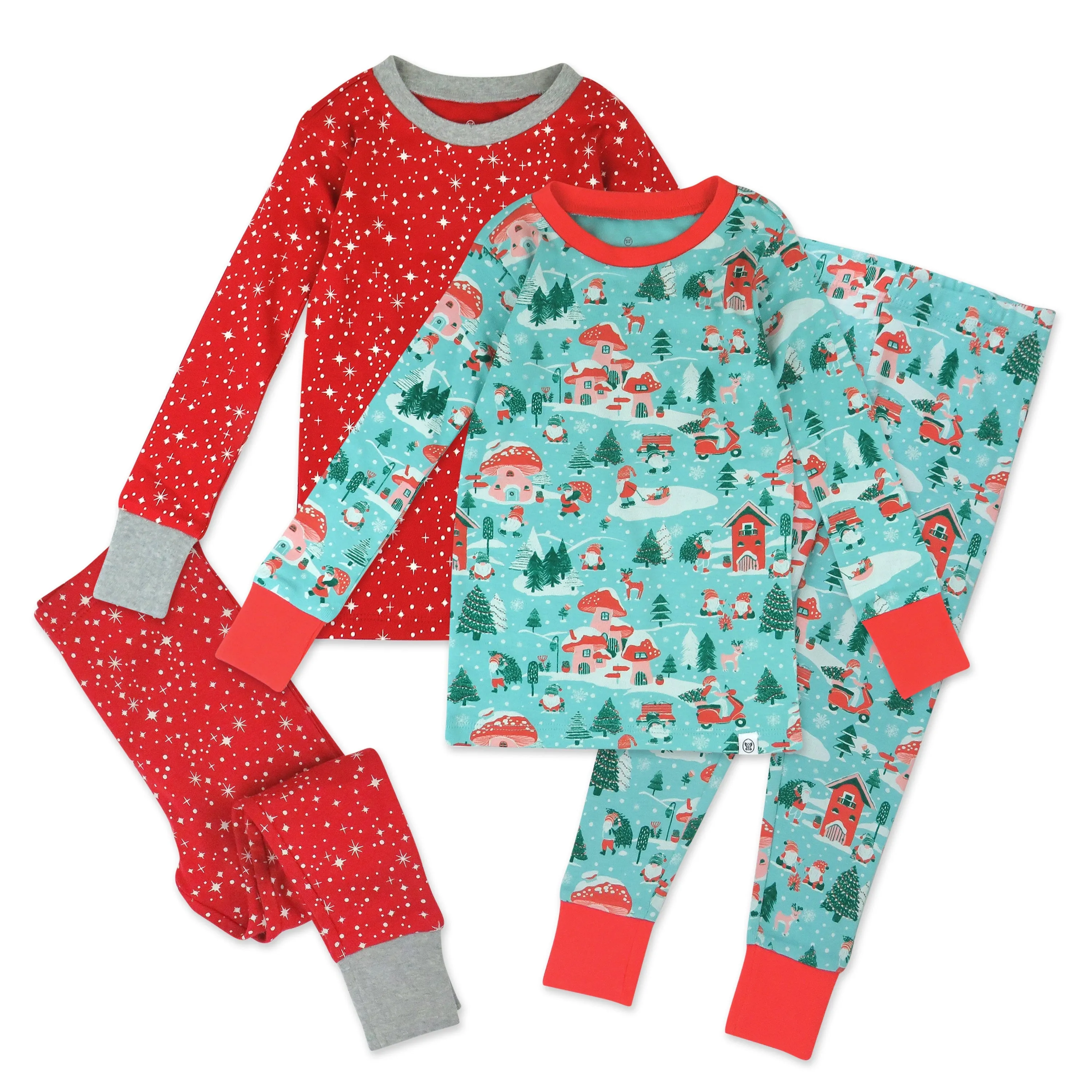 4-Piece Organic Cotton Holiday PJ Set