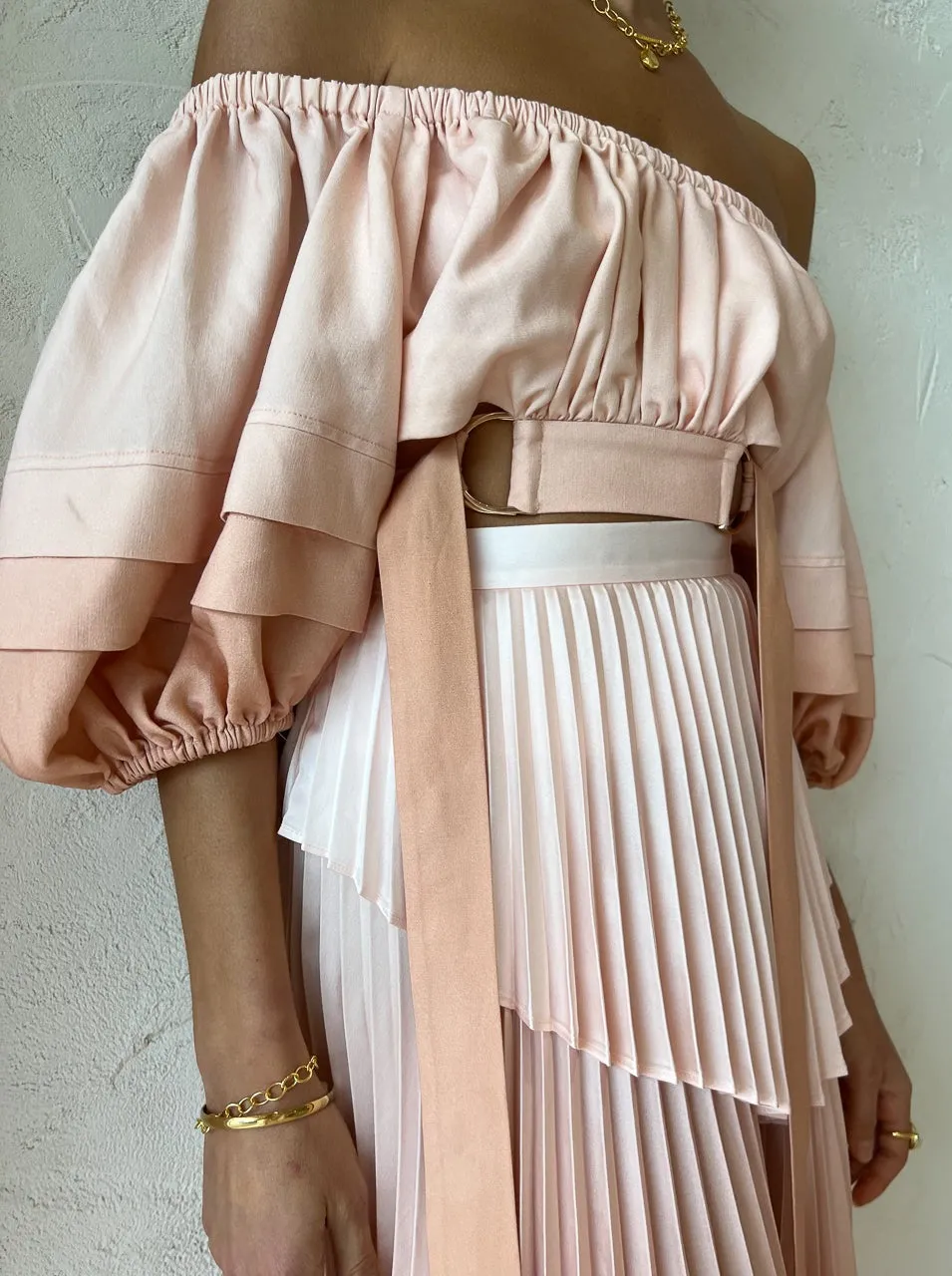 Acler Barnard Skirt in Gradient Pink