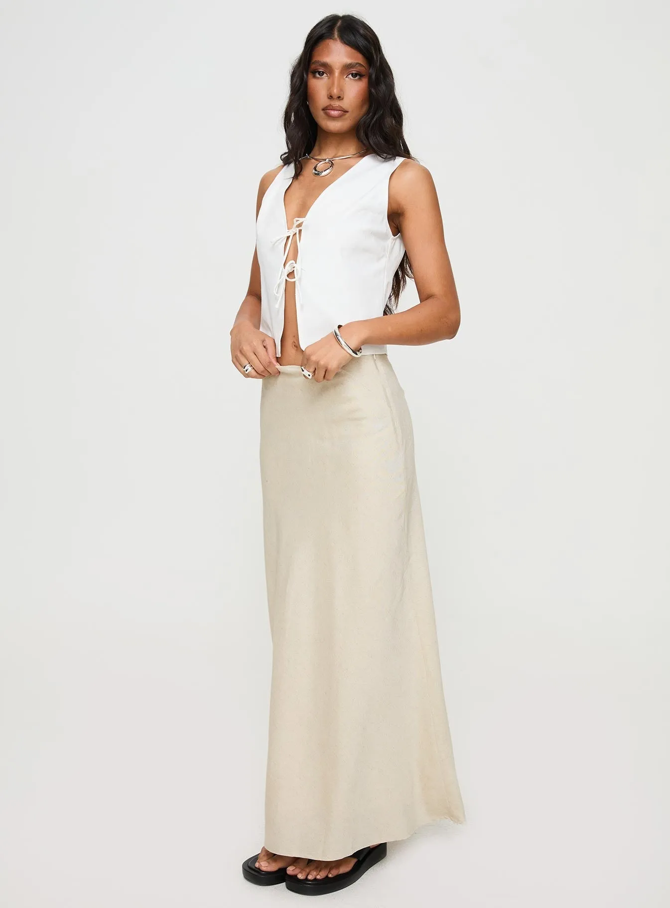 All In Maxi Skirt Beige