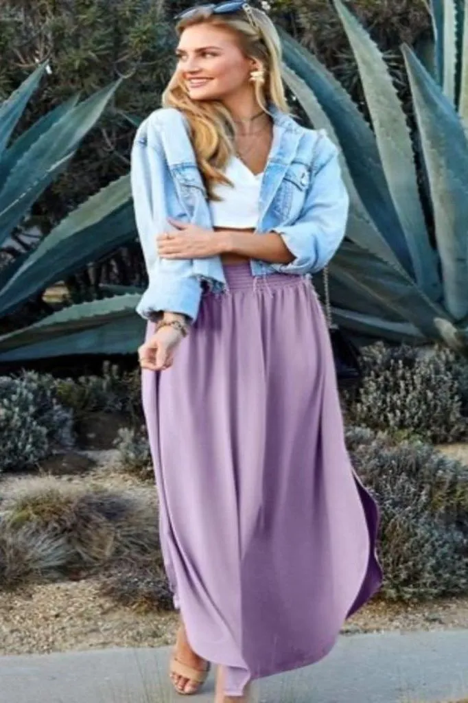 Allegra Maxi Lilac Skirt