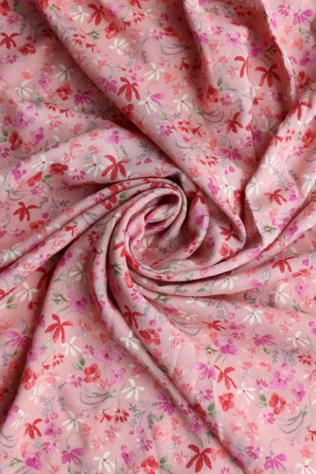 Alma on Pink Rose Rayon Challis