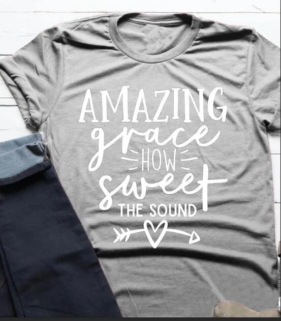 Amazing Grace How Sweet The Sound Christian Statement Shirt v2