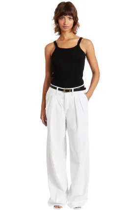 AMO Denim Sheryl Trouser in White