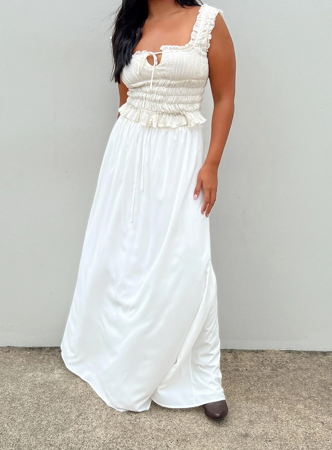 Anada Maxi Skirt White