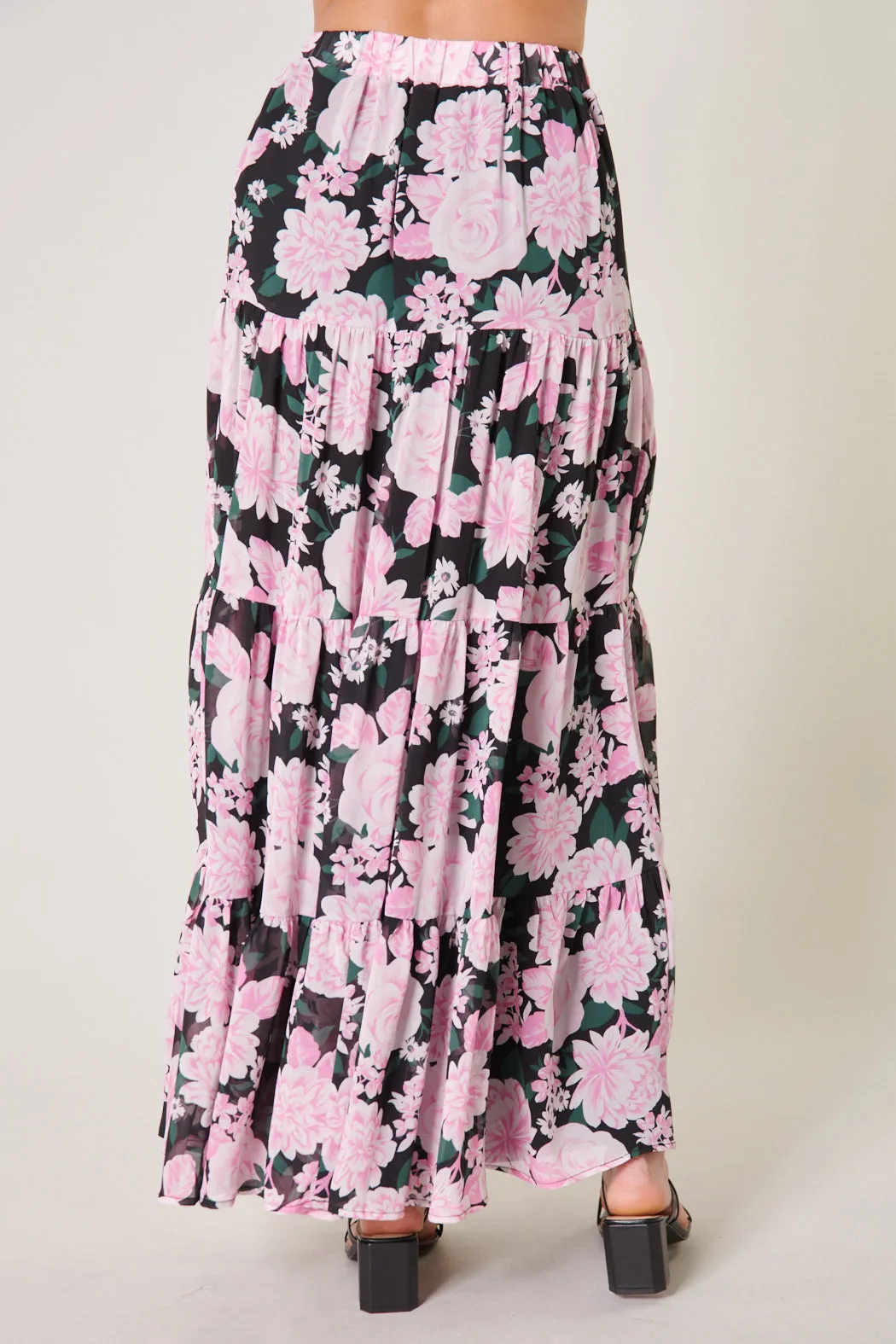 Angelica Floral Bellingham Tiered Maxi Skirt