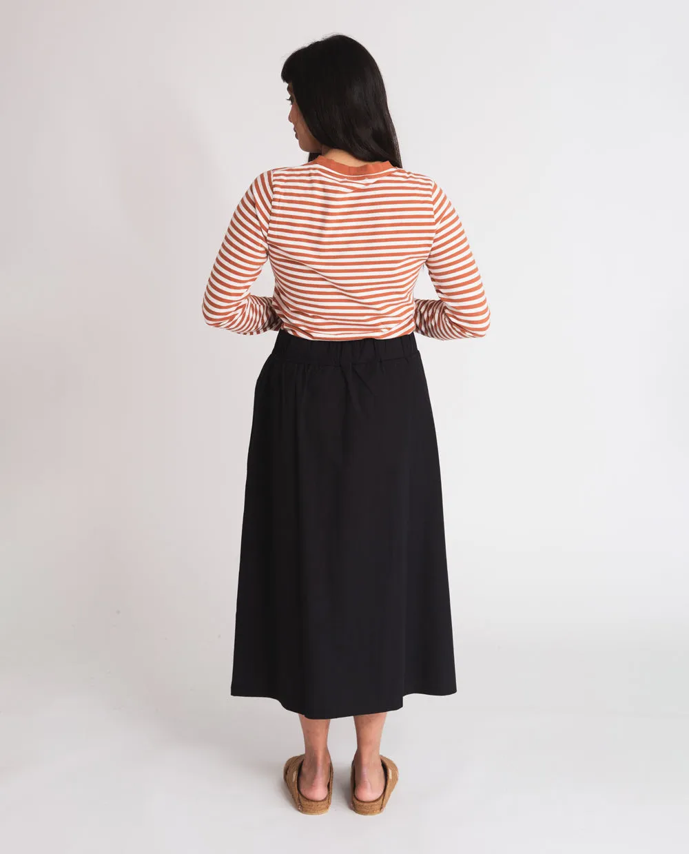 Ashley Organic Cotton Skirt In Black