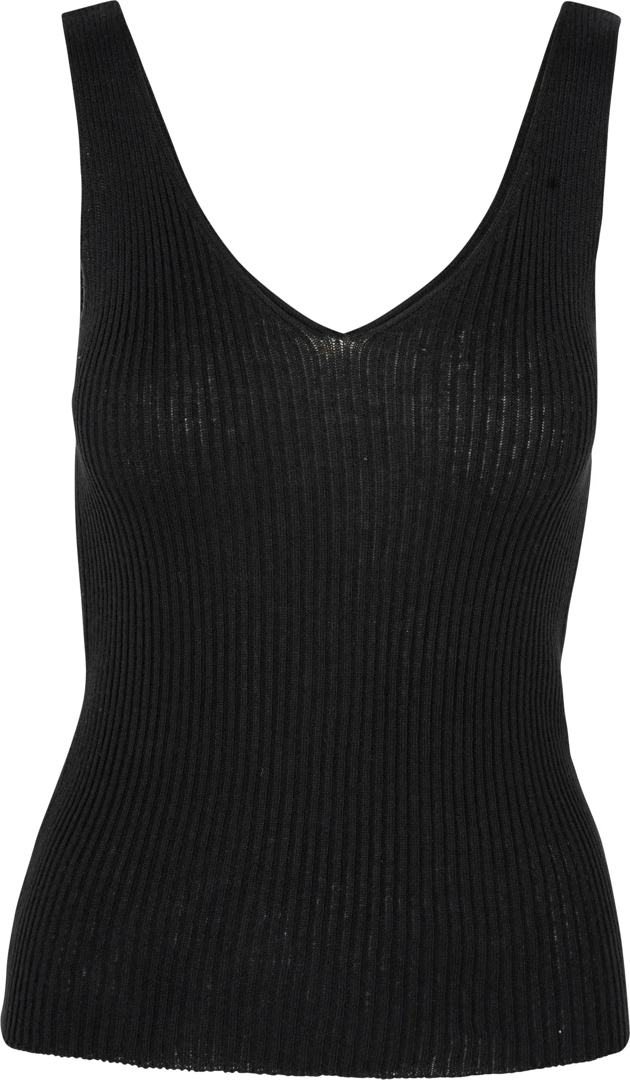 Astrid Relax Rib Tank in Black