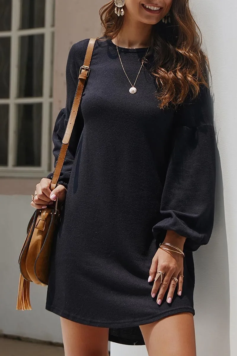 Autumn Knit Sweater Dress Shirt