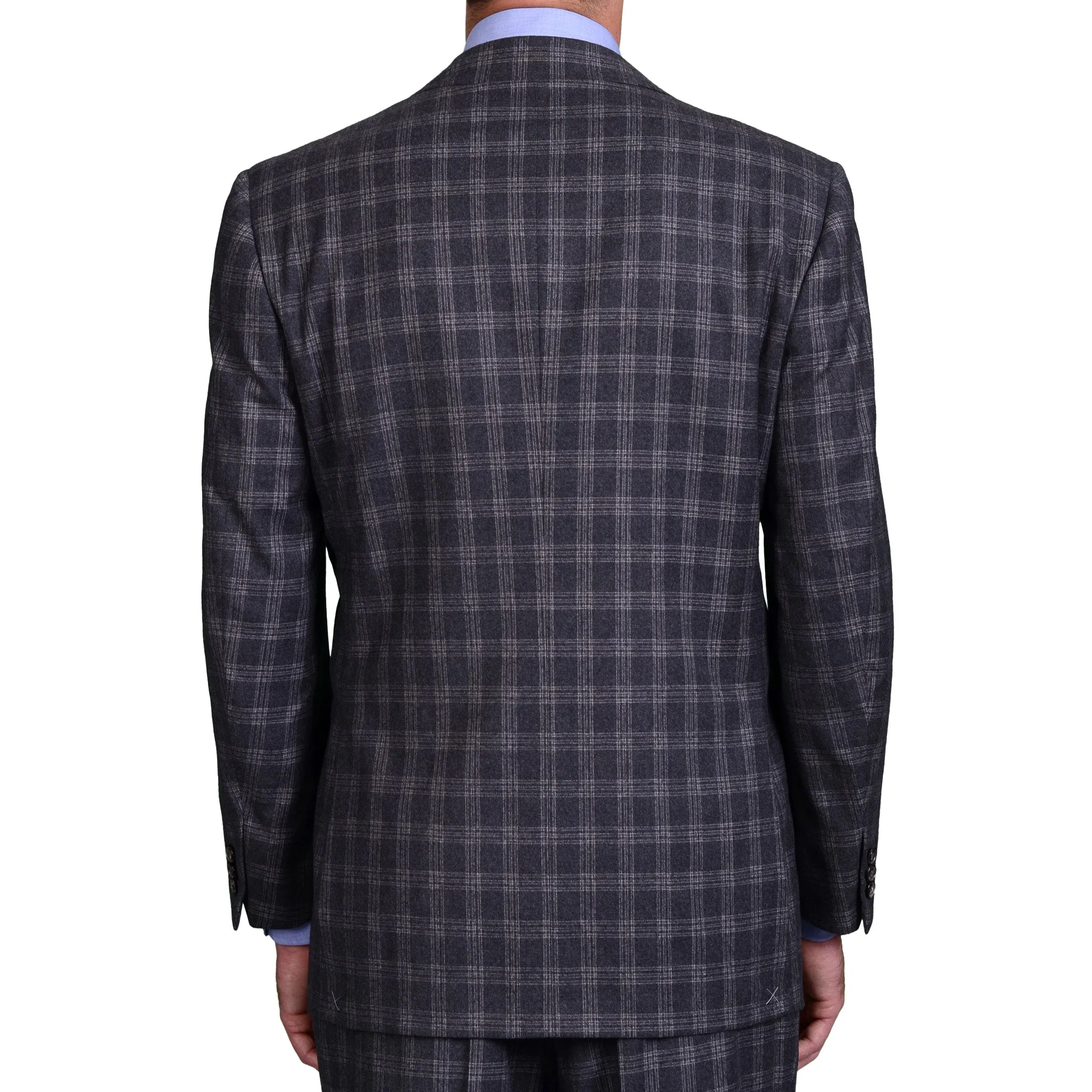 AVI ROSSINI Handmade Gray Super 120's Flannel Suit Luxury EU 52 NEW US 42