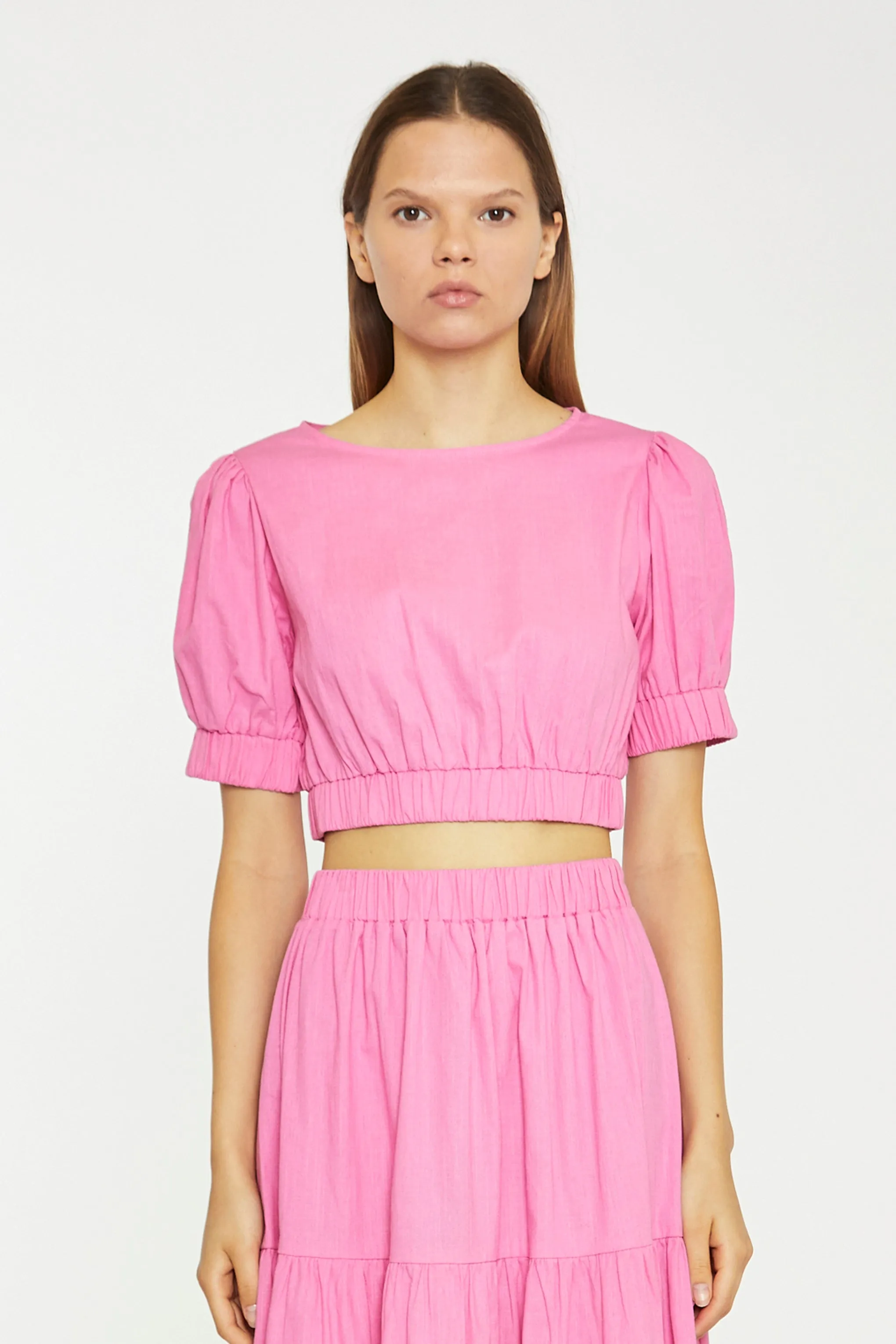 Azalea Puff Sleeve Crop-Top