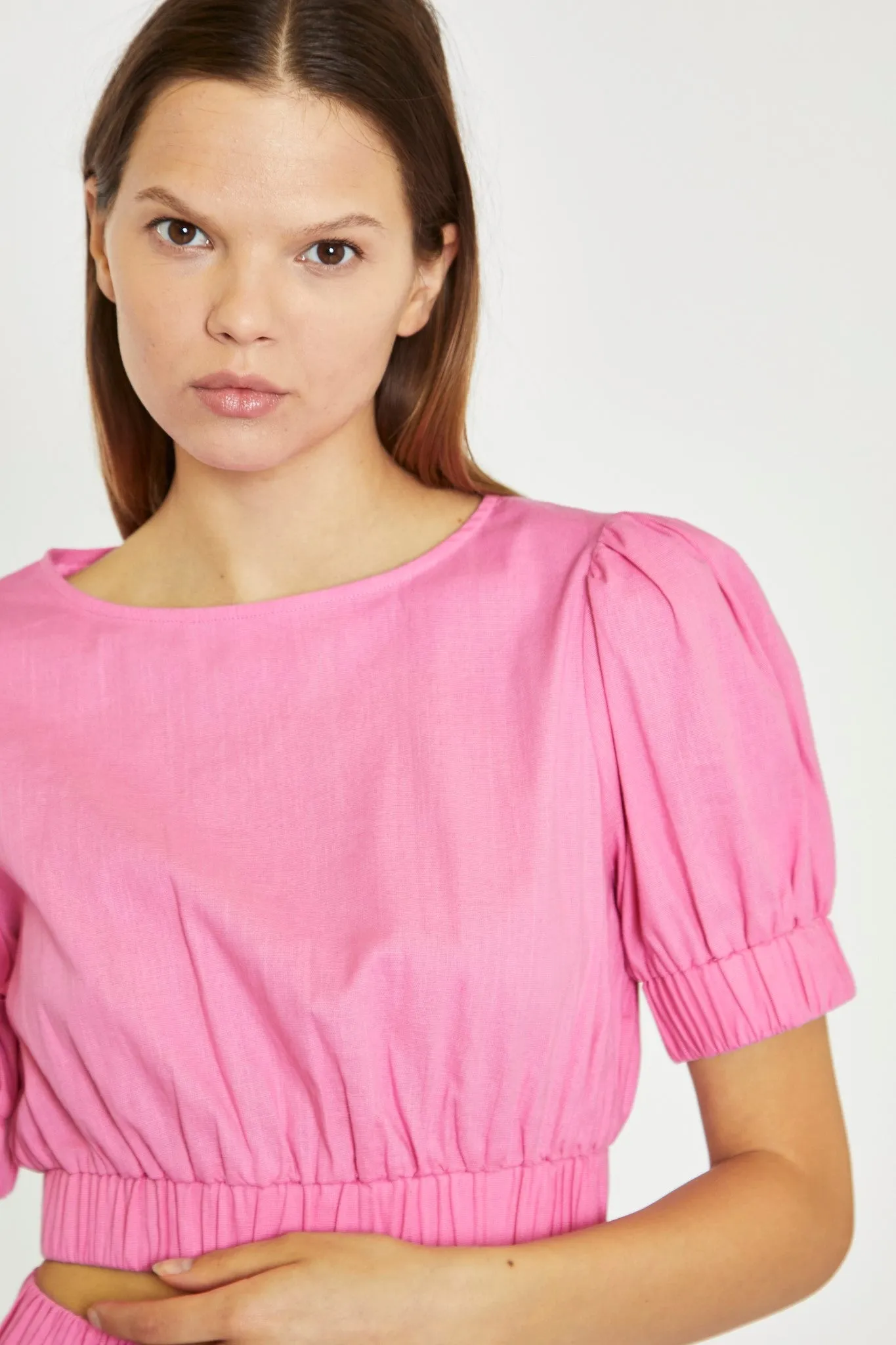 Azalea Puff Sleeve Crop-Top