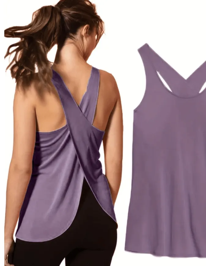 B-ACTIVE VERSATILE OPEN BACK TANK TOP