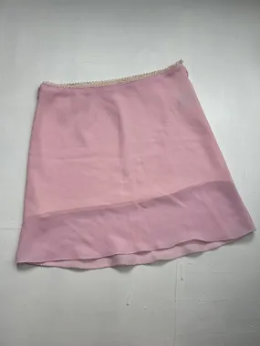 Baby pink mesh low rise y2k 90s vintage skirt (S/M)