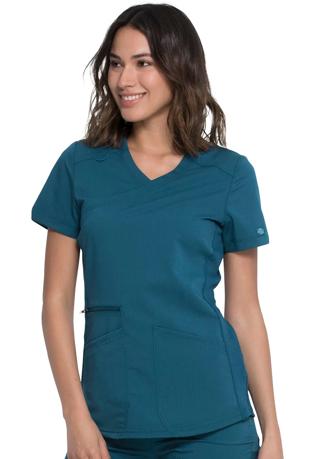 Balance - Women's Mock Wrap Solid Scrub Top