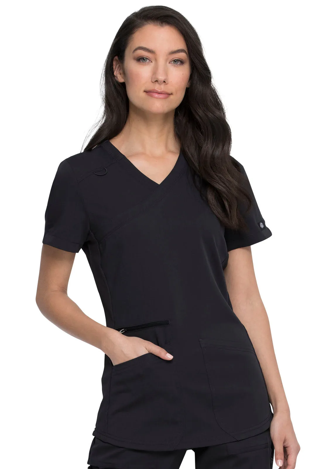 Balance - Women's Mock Wrap Solid Scrub Top