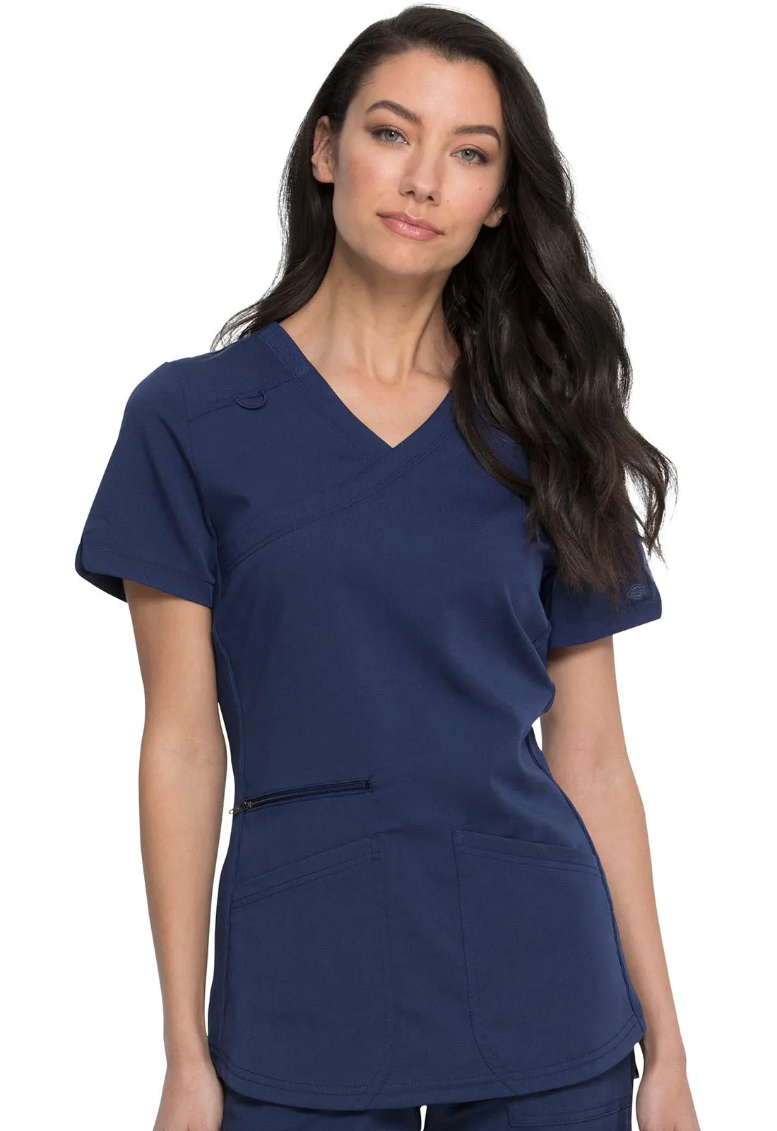 Balance - Women's Mock Wrap Solid Scrub Top