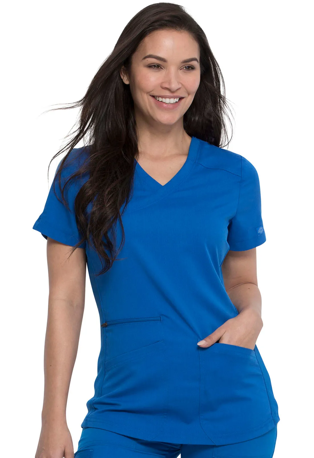 Balance - Women's Mock Wrap Solid Scrub Top