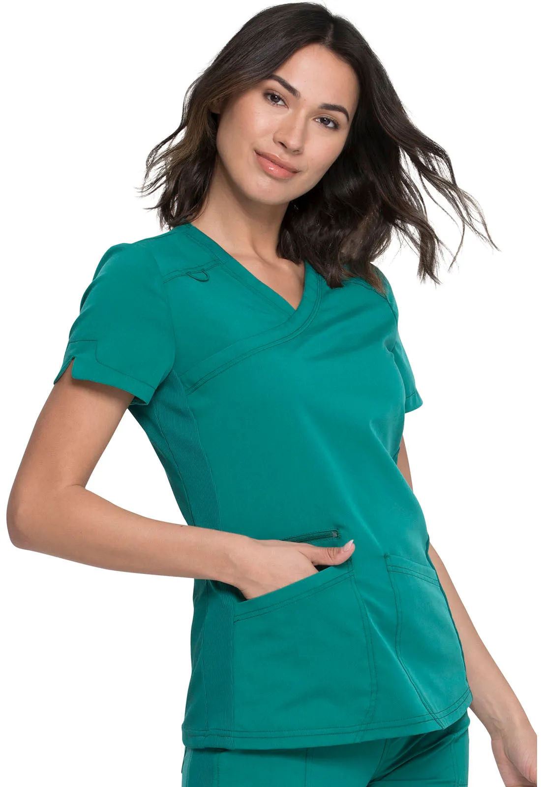 Balance - Women's Mock Wrap Solid Scrub Top