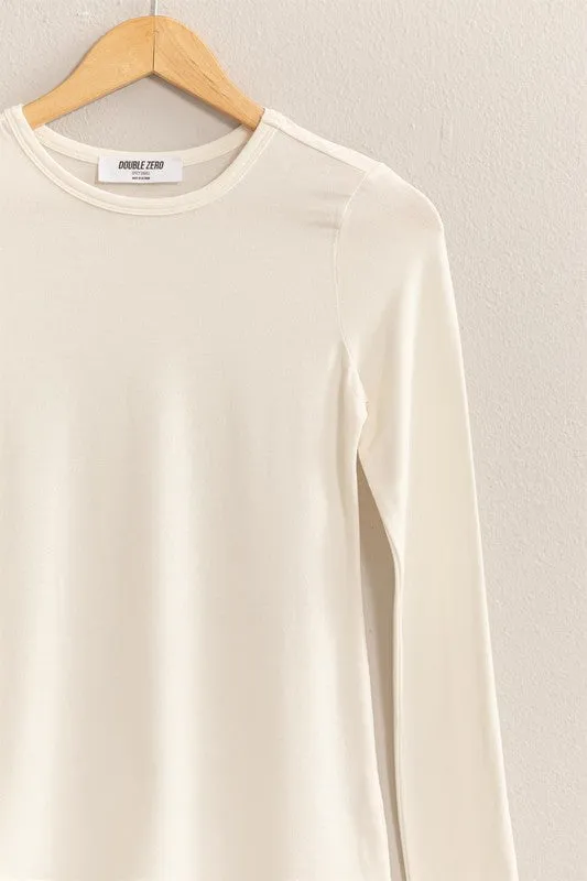 Basic Long Sleeve Crew Neck Top