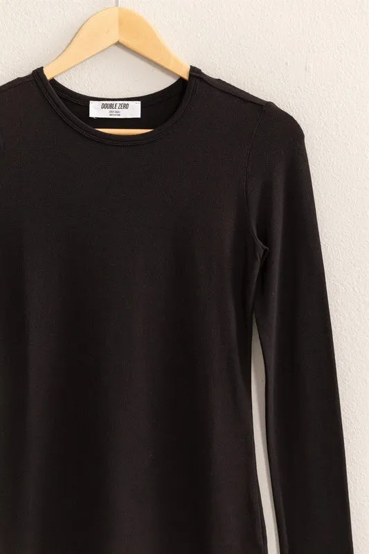 Basic Long Sleeve Crew Neck Top