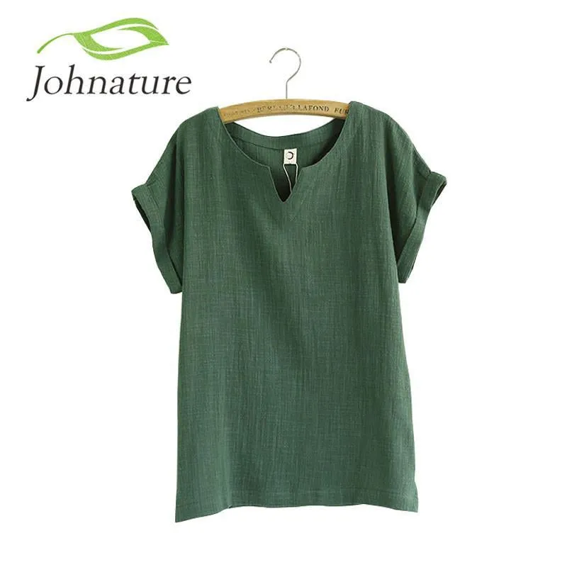 Bat Sleeve T-Shirt T-Shirt Original Vintage Short Women Johnature 1283703