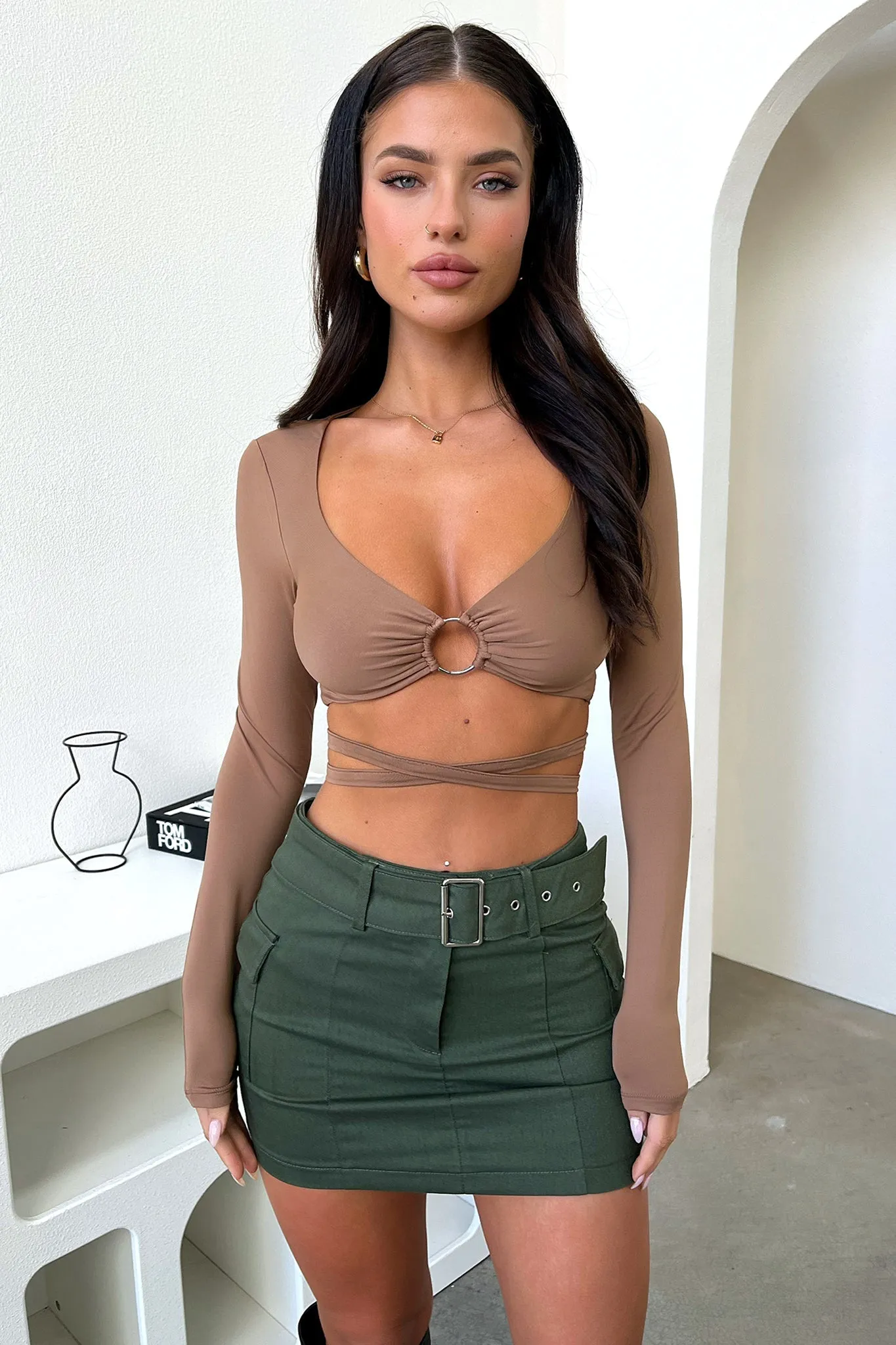 Bella Crop - Brown