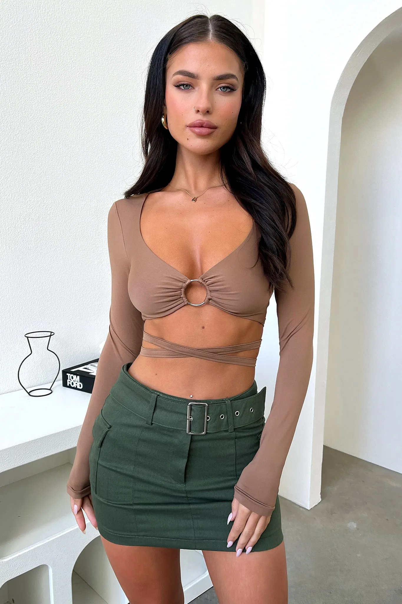 Bella Crop - Brown