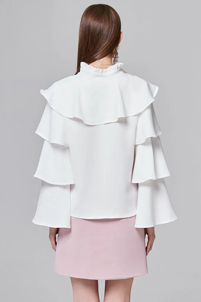 Bianca Tiered-Sleeve Blouse