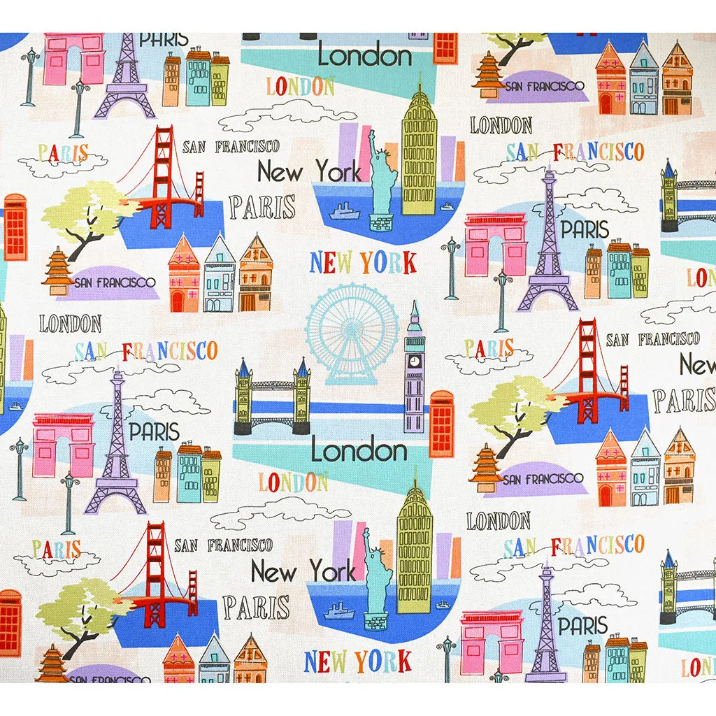 Big City Landmarks Canvas Vanilla/Multi