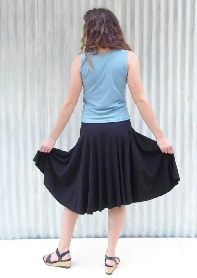 Black Lailia Circle Skirt