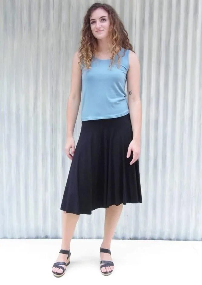 Black Lailia Circle Skirt