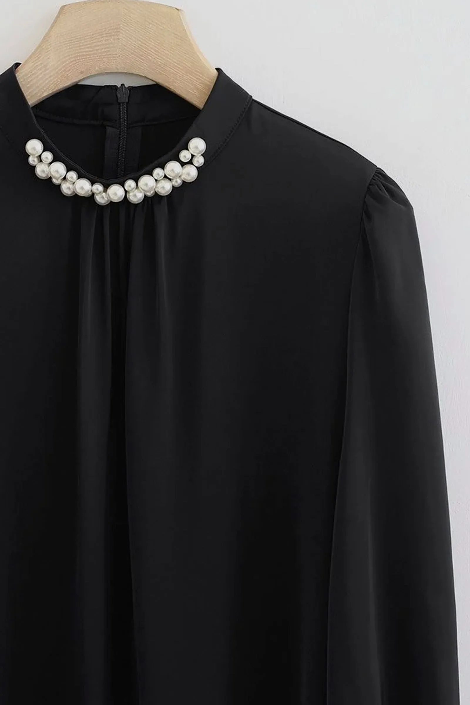 Black Pearl Mock Neck Top