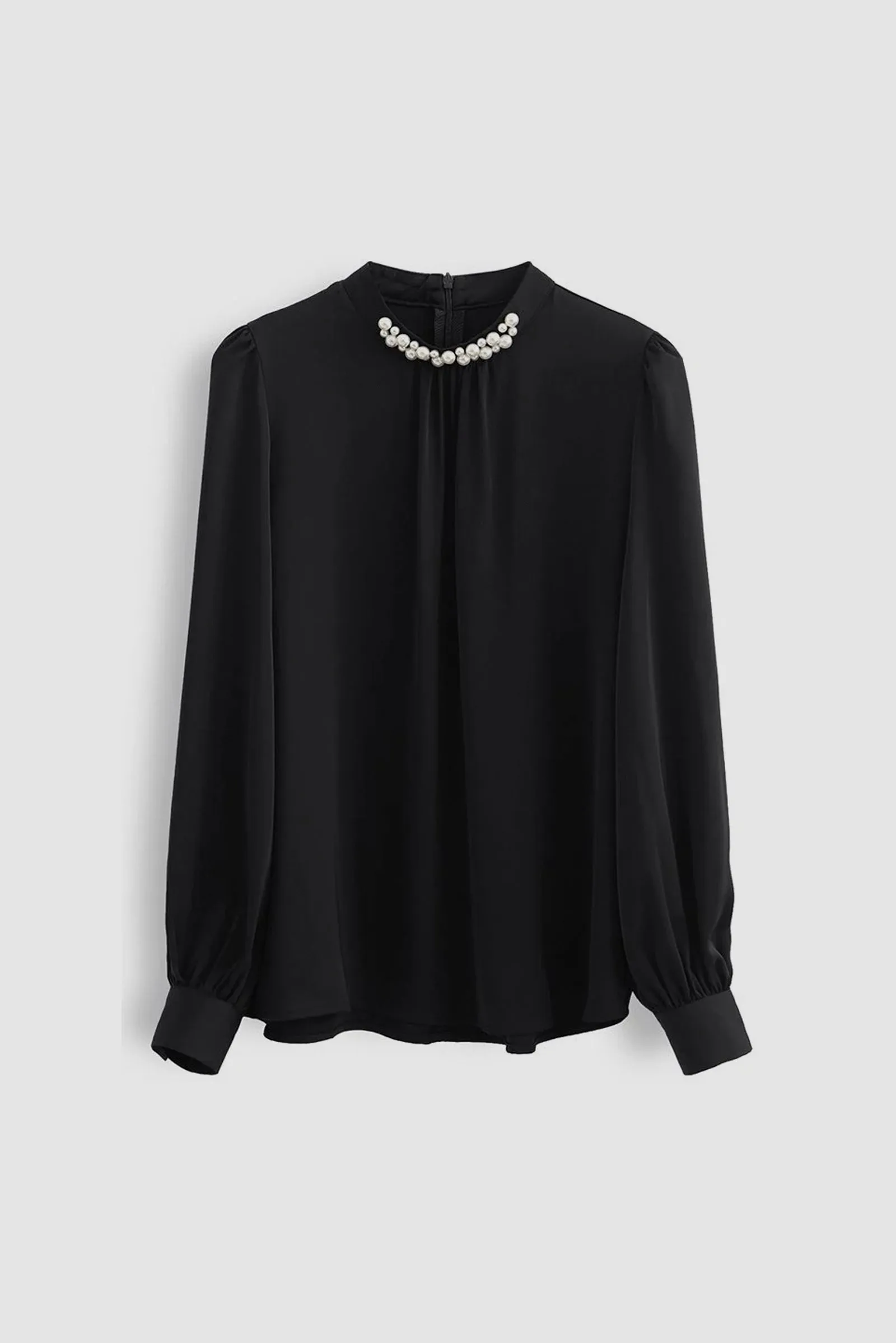 Black Pearl Mock Neck Top