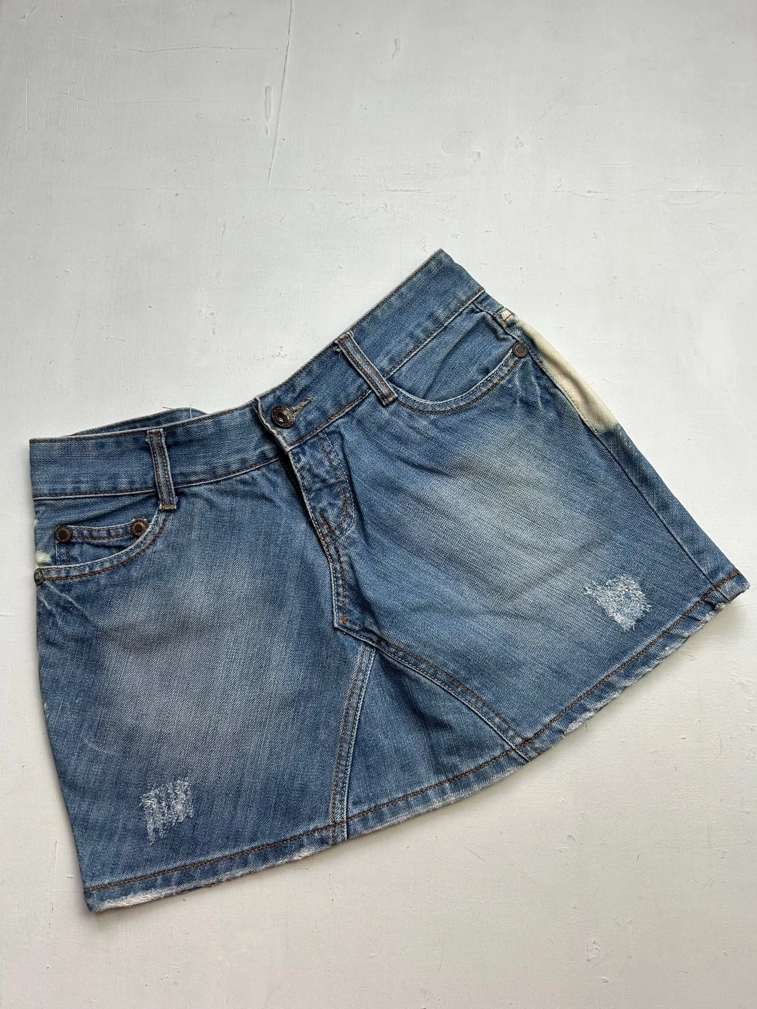 Blue low rise y2k 90s vintage mini skirt (M)