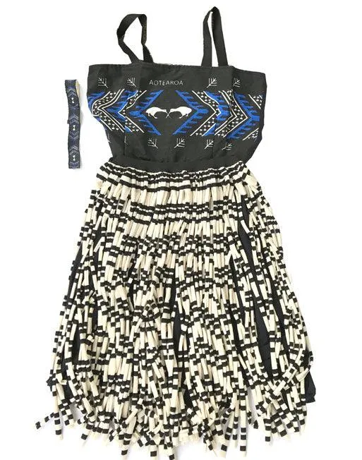 Blue NZ Maori Womens Kapa Haka Costume