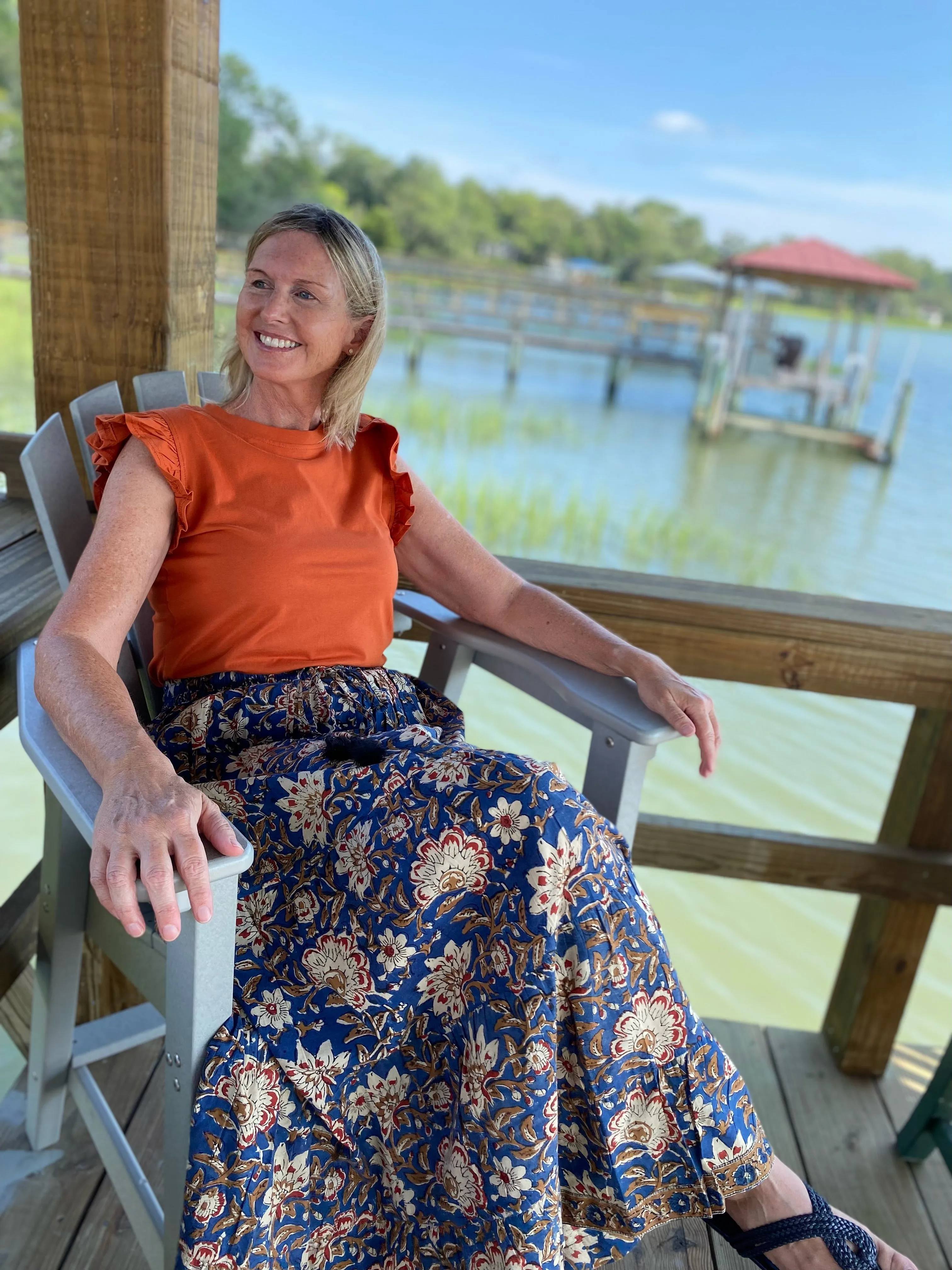 Blue Rye Maxi Skirt