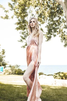 Blush Pink Satin Dress