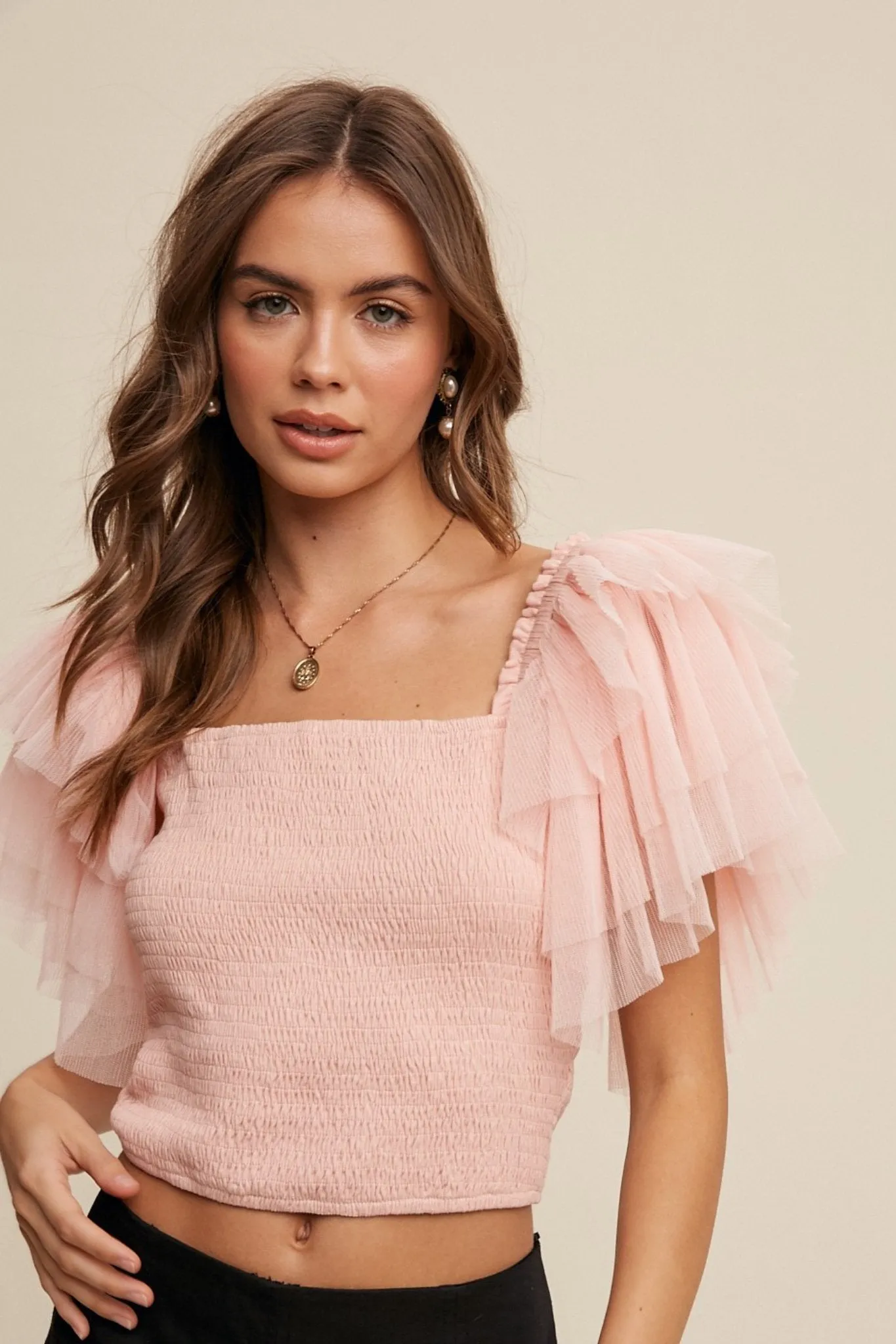 Blush Tulle Whisper Top