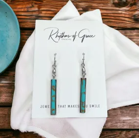 Boho Chic Earrings - Turquoise Earrings, Dangle Earrings, Boho Chic, Boho Style, Bohemian Earrings, Bohemian Style, Handmade Earrings