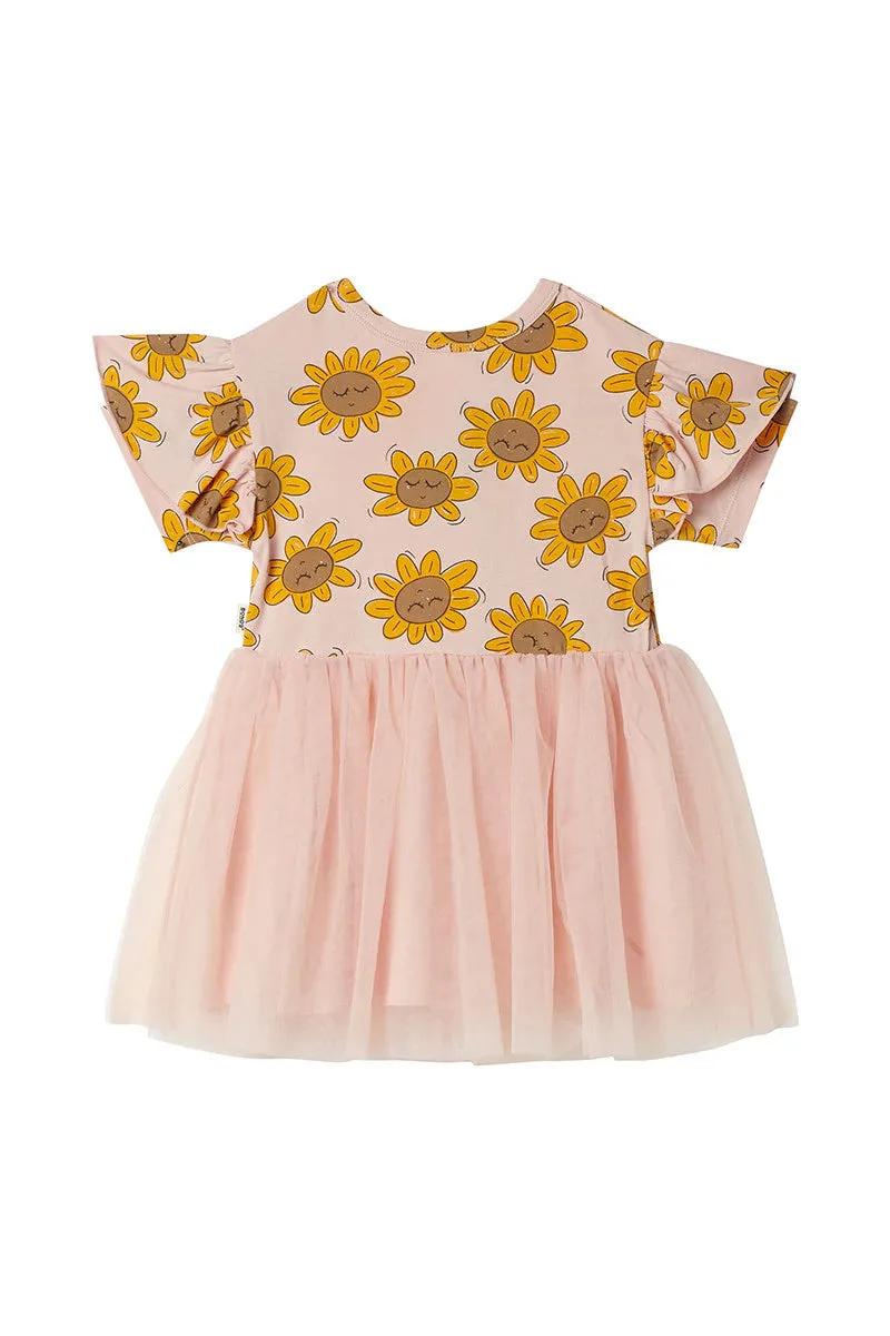 Bonds Girls Dance Frill Tutu Dress - Sleepy Sunflowers Pink