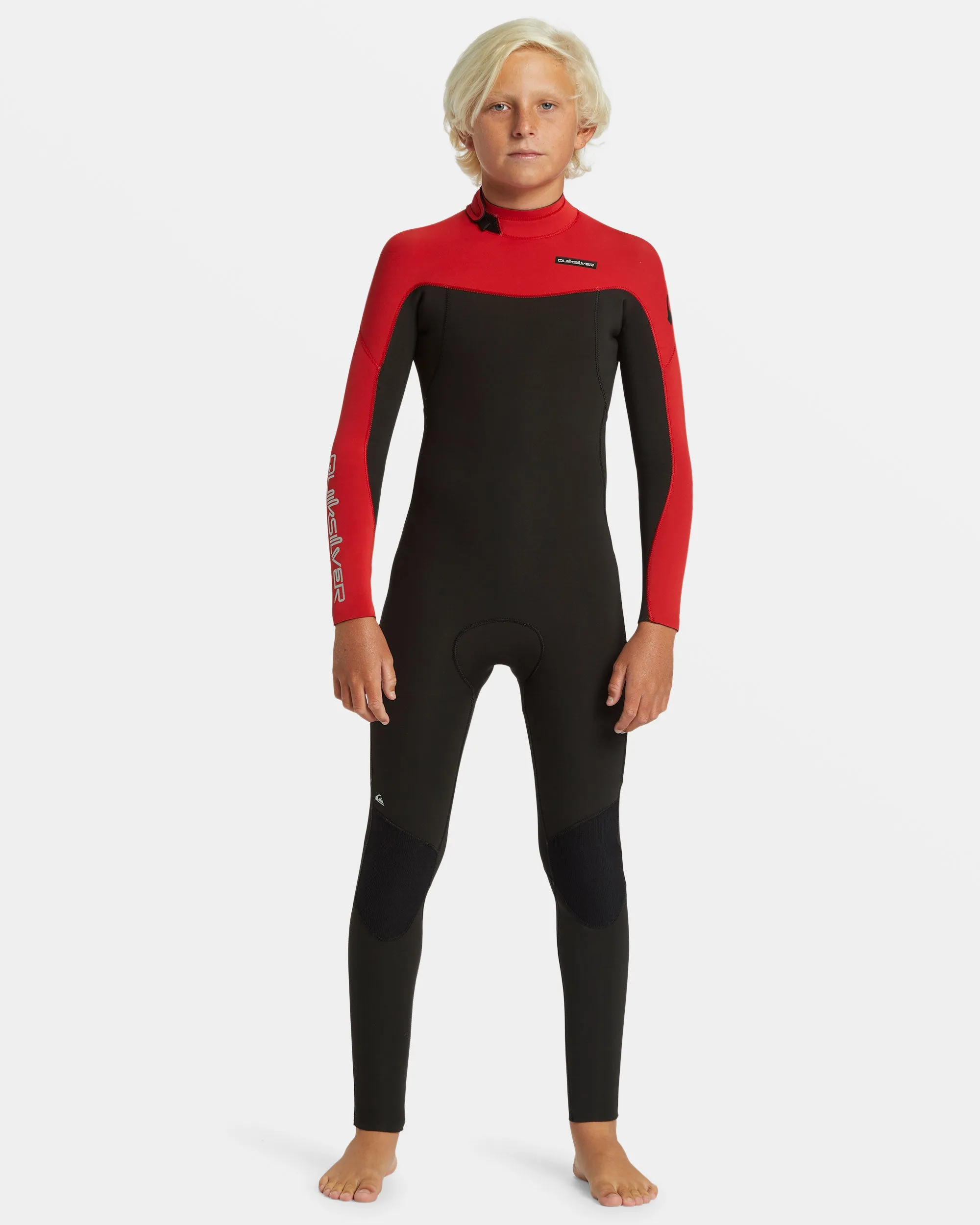 Boys 8-16 4/3mm Everyday Sessions Chest Zip Wetsuit - High Risk Red