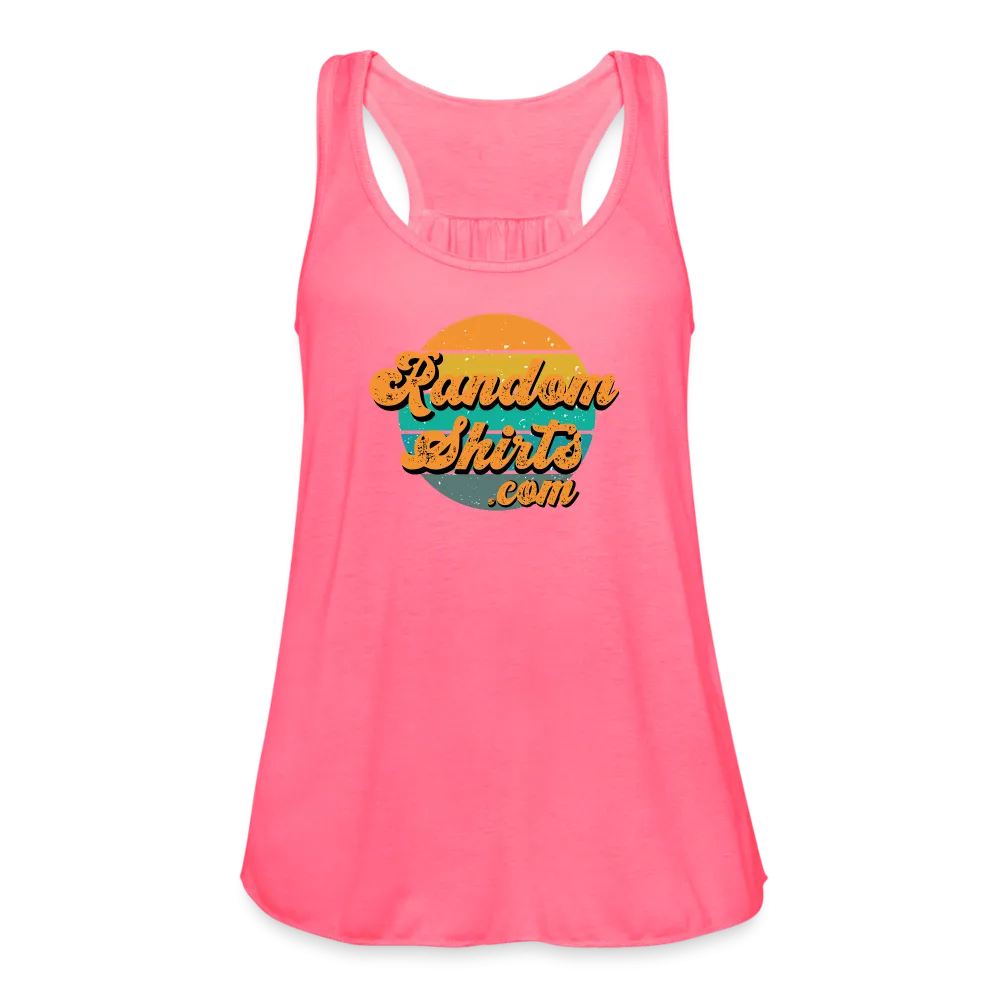 Breezy Elegance: Women's RandomShirts.com Logo Flowy Tank Top