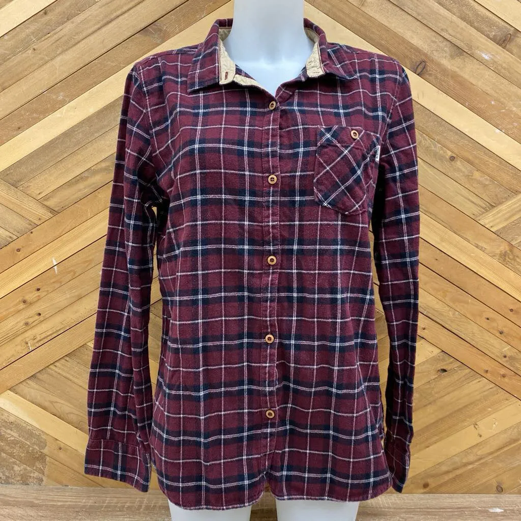 Burton - Women's Flannel Shirt - MSRP $100: Purple/Black-women-LG