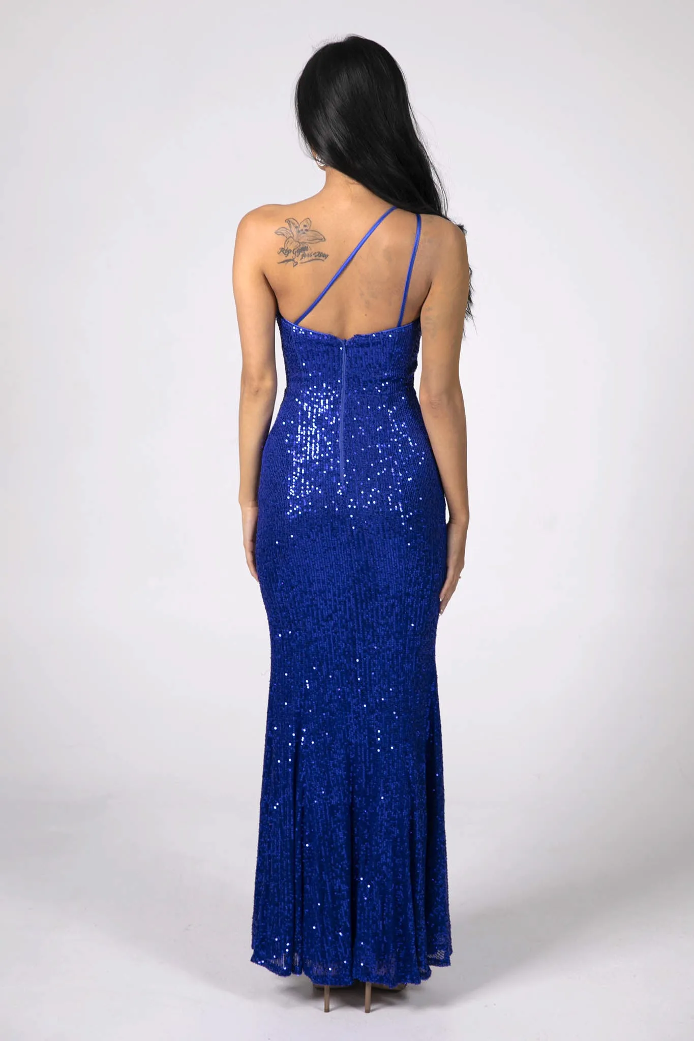 CALI Sequin Maxi Dress - Blue (3XL - Clearance Sale)