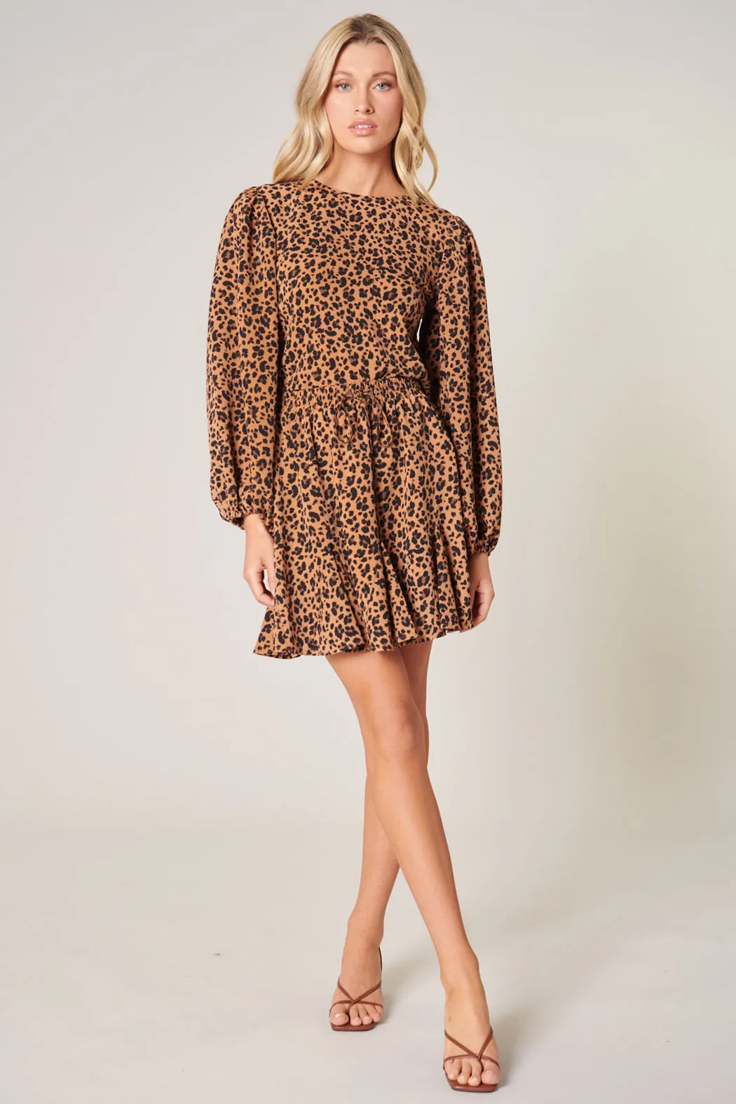 Carmelie Leopard Lowell Fluted Mini Skirt