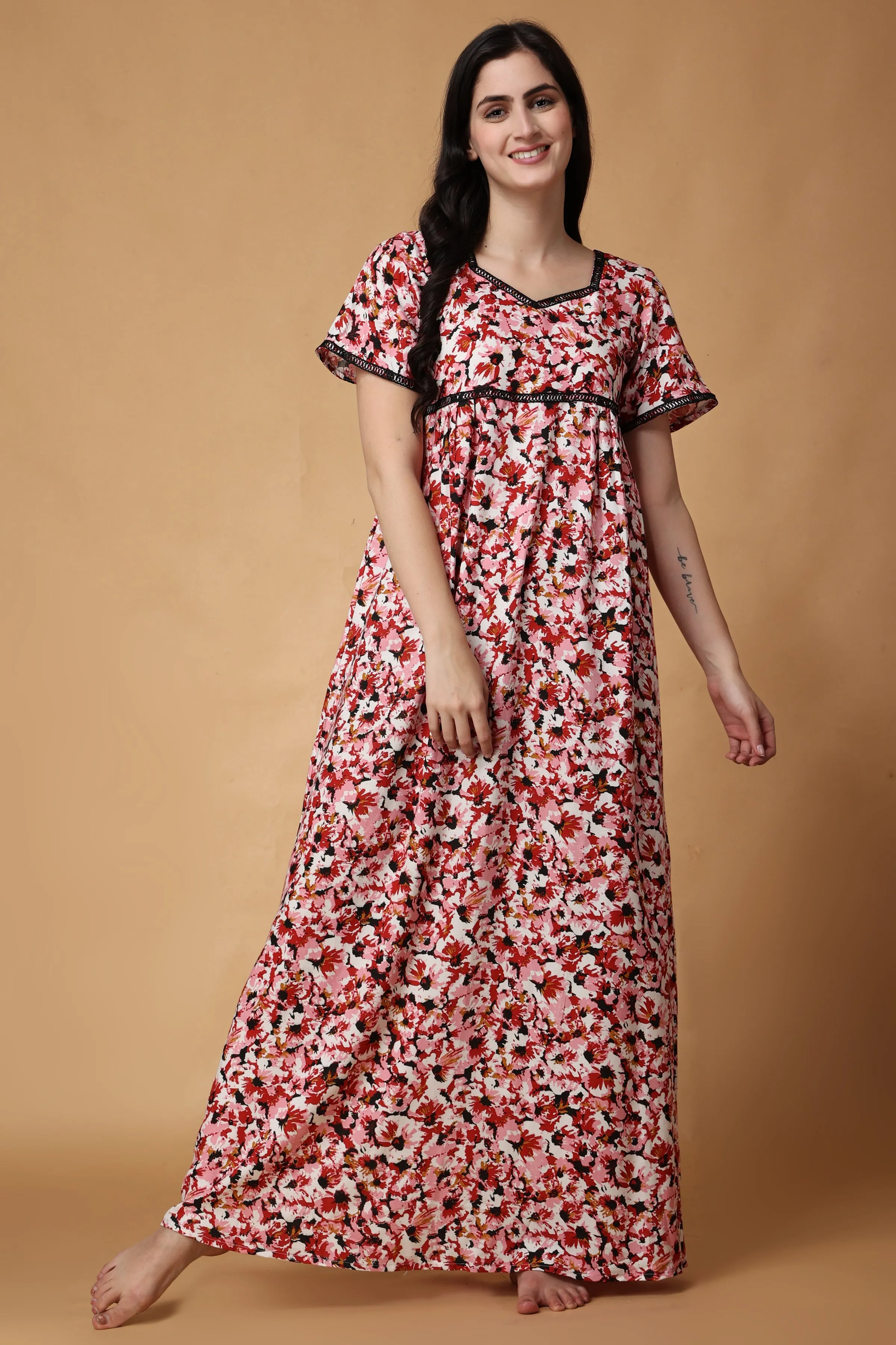 Cherry Blossom Rayon Night Gown