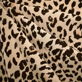 Classic Animal Spot Rayon Crepe Latte/Black